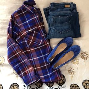 EUC J. Crew Plaid Shirt Jacket